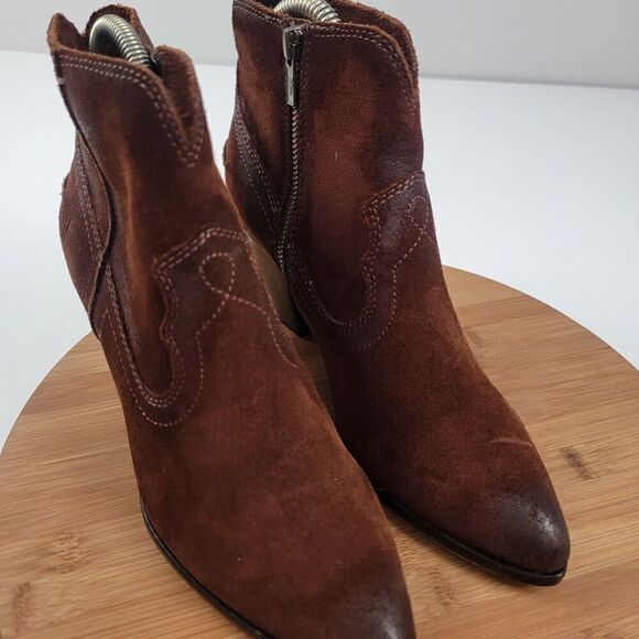Frye Renee Womens Brown Suede Leather Zip Short Ankle Chukka Boots Booti… - Picture 5 of 14